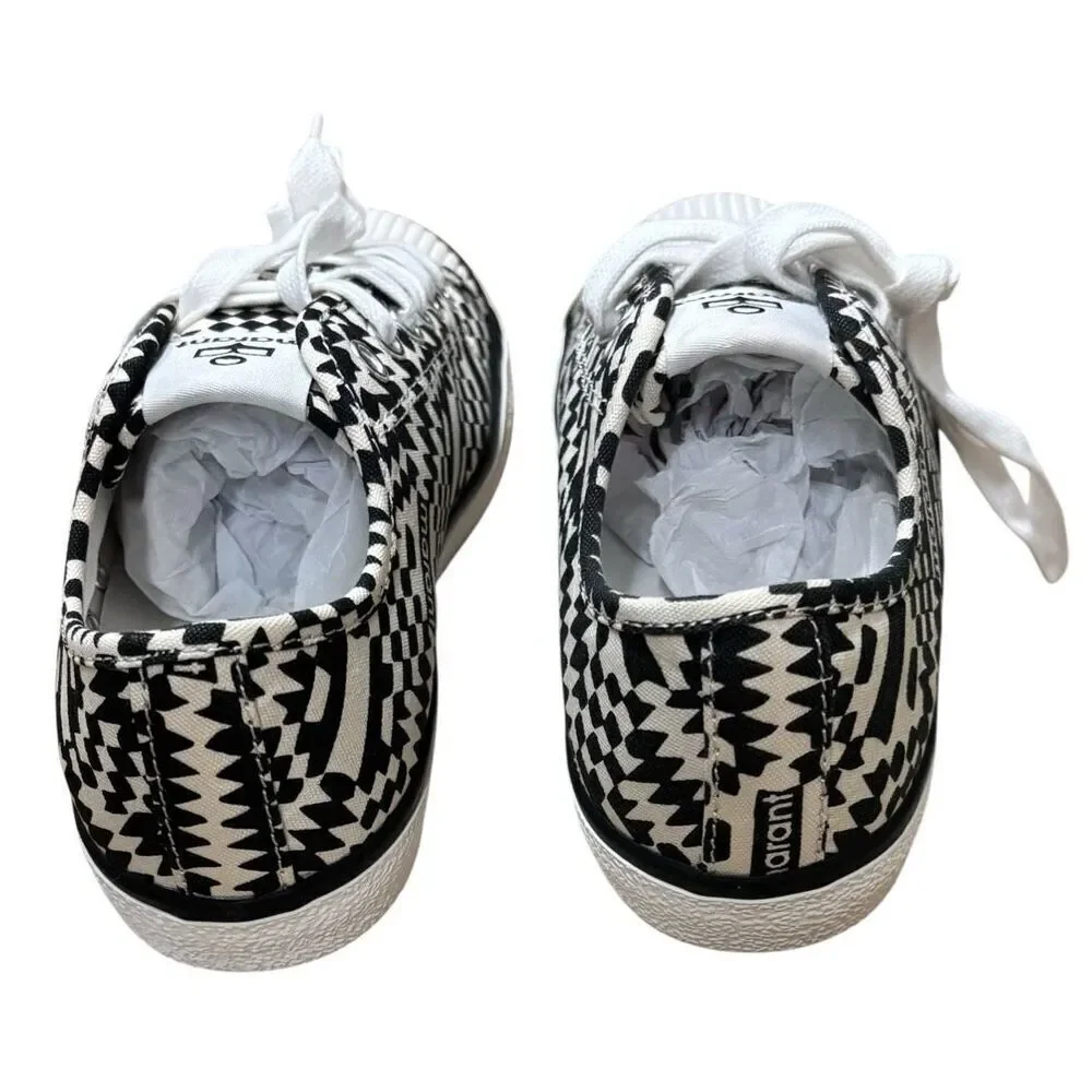 Isabel Marant “Binkoo” Jane White & Black Canvas Sneakers NWB Size 36 - Picture 3 of 9